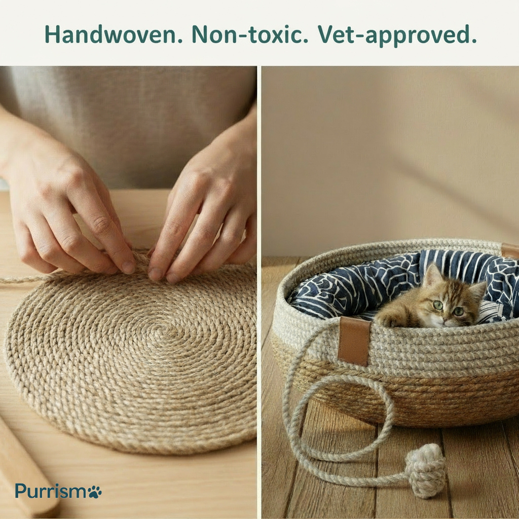 The Purrismo™ Natural Cat Basket